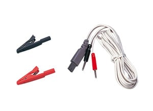 VARIOUS TYPES OF ELECTRODE CABLES AND CLIPS CAN BE SUPPLIED