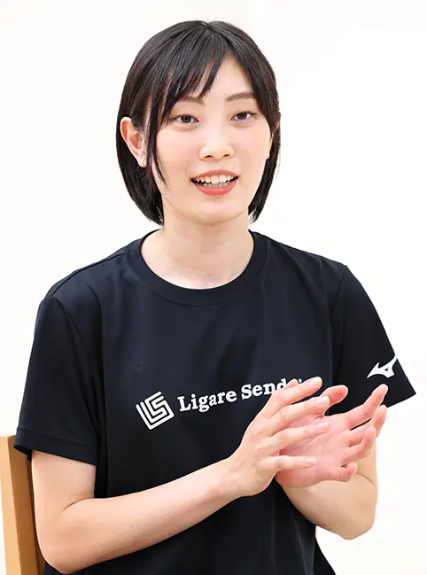 Ayaka Sugiura, player of Ligare Sendai, answered various questions
