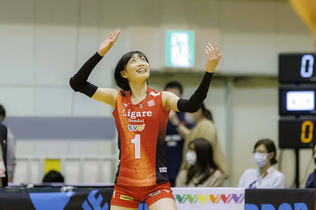 Ayaka Sugiura, player of Ligare Sendai