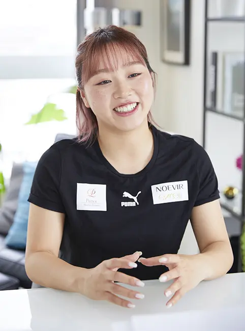 Figure skater Wakaba Higuchi answered various questions