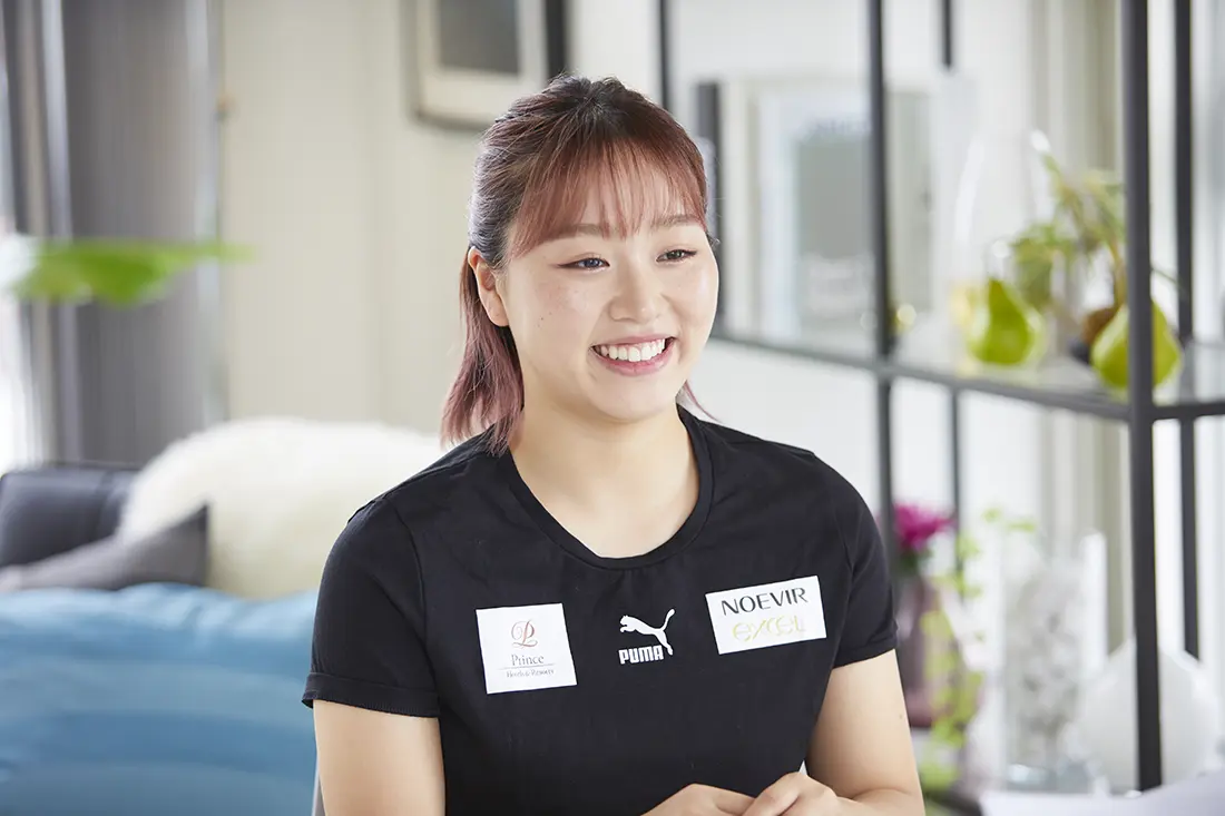 Figure skater Wakaba Higuchi answered various questions