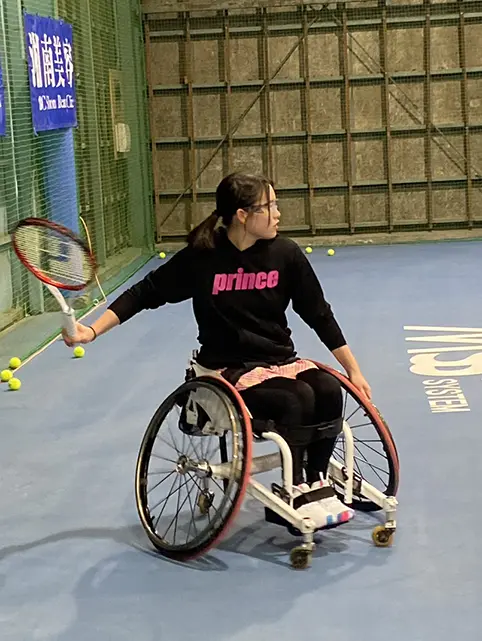 Wheelchair tennis player Yuma Takamuro