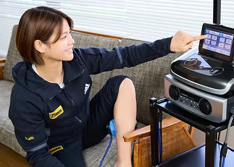 Judoka Uta Abe has been using electrical therapy device