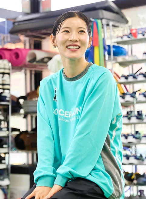 Futsal player Naomi Matsumoto answered various questions
